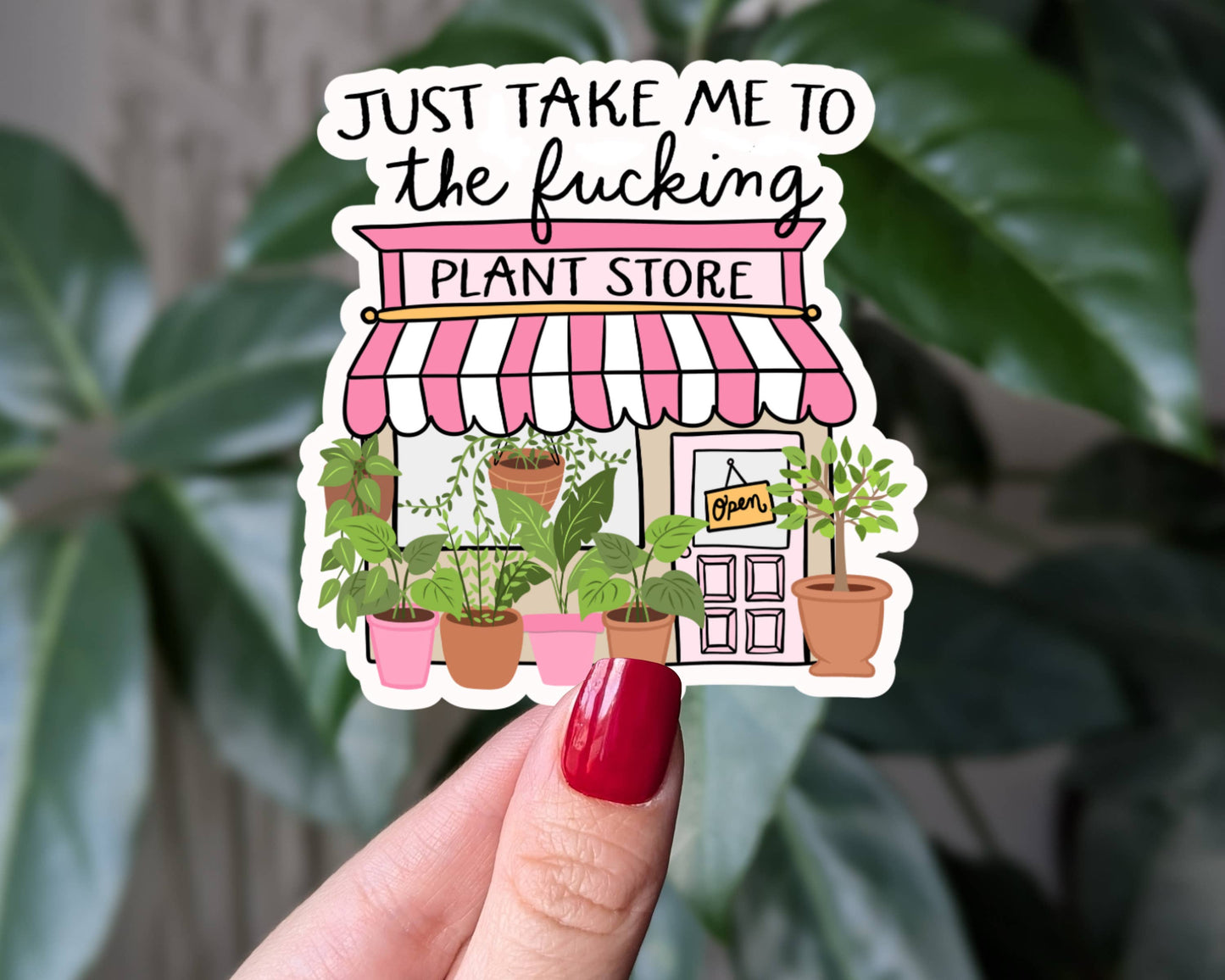 Just Take Me To The Plant Store, Funny Plant Lover Sticker